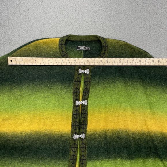 Lederlin Poncho Sweater Women One Size Green Cape Elfcore Fairycore Jumper - Picture 12 of 14